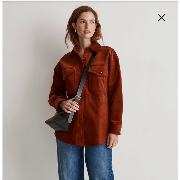 Madewell corduroy twill oversized shirt jacket - Picture 1 of 5